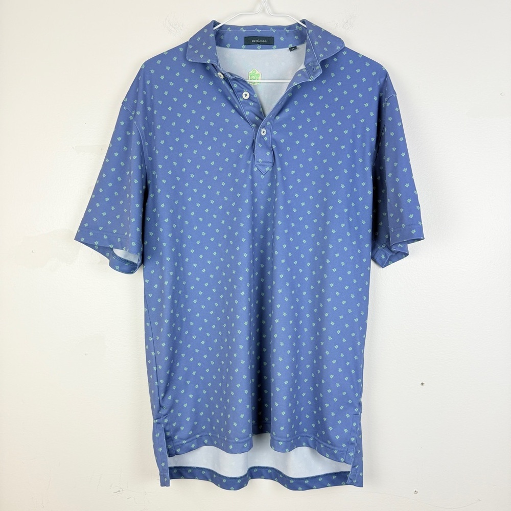 Turtleson Golf Polo Blue Performance Shirt Allerton Country Club